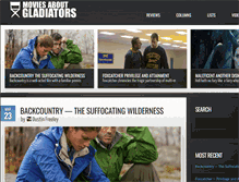 Tablet Screenshot of moviesaboutgladiators.com